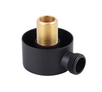 Sirxlevcy Wall Supply Elbow,Brass Round Wall Mount Shower Hose Connector Accessories G1/2Inch Water Outlet for Shower-Black