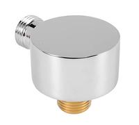 Sirxlevcy Wall Supply Elbow,Brass Round Wall Mount Shower Hose Connector Accessories G1/2Inch Water Outlet for Shower-Silver