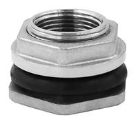 Sirxlevcy Water Tank Connector Bulkhead Fitting SUS304 Stainless Steel Thru-Bulk Fitting for Rain Barrels,Aquariums 2inch