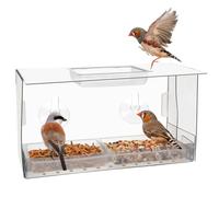 Sirxlevcy Window Bird Feeder. Birds Feed Undisturbed Whilst You Watch. Innovative Window Bird Feeders with Strong Suction Cups Easy Install