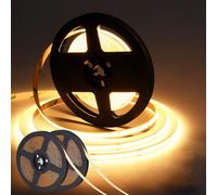 SIRYYUI 12V COB LED Strip Light 2x5M - 480 LEDs/M High Density, 2700K Warm White, CRI 90+, 9W/M, 8mm Wide, Dotless LED Tape Light for Kitche