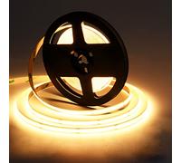 SIRYYUI 12V LED Strip Light 5M - 2700K Warm White cob Light Strip High CRl 90+,480 LEDs/M,Dotless led Tape Light for Kitchen Cabinet,Bedroom, DlY Home Decoration (No Power Supply)