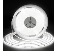 SIRYYUI COB LED Strip 10M, Daylight White 6000K LED Strip Light DC24V,384LEDs/M,CRI 90+ Super Bright Uniform Dotless LED Tape Lights for Bedroom Home DIY Lighting Project (No Power Supply)