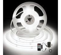 SIRYYUI COB LED Strip 3M, 6000K Daylight White LED Strip Lights with Remote