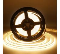 SIRYYUI COB LED Strip Light 5M,Warm White 3000K,480LEDs/M, CRI 90+ DC24V Super Bright Uniform Dotless LED Tape Lights for Cabinet Kitchen Home DIY Indoor Lighting Projects (No Power Supply)