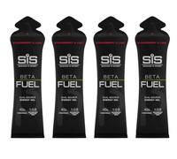 SIS Beta Fuel Energy Gels for Cycling Running Triathlon - Dual-Source Carbohydrate Blend - 40 g of Carbs - Gluten-Free - Informed Sport Certified - 4 Pack (4 Pack, Strawberry & Lime)