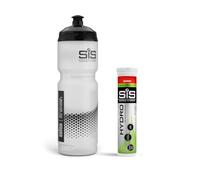 SIS Clear Sports 800ml Drinks Bottle and 1 Tube of Hydro Electrolyte Tablets (20 Tabs) Bundle - Effervescent Hydration (800ml Bottle / 1 x Tube, Berry)