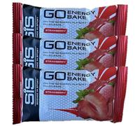 SIS GO Energy Bake 3 Pack - Soft-Filled Endurance Fuel - 30g Dual-Source Carbohydrate 2:1 Glucose:Fructose - 3.5g Protein - Pocket-Ready Snack Cycling Running Triathlon (3 Pack, Strawberry)