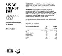 Sis Go Energy Bars Box Chocolate Fudge 40g 30 Units One Size Multicolor