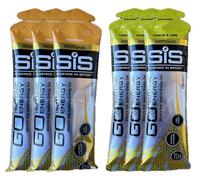 SIS GO Isotonic Energy Gels 60ml Sachets | Rapid Carb Delivery 22g - No Water Required - Vegan Gluten-Free Endurance Cycling Running Triathlon Fuel (6 Pack, 3 Orange / 3 Blackcurrant)