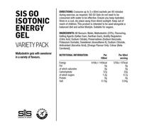 SIS GO Isotonic Energy Gel - 22g Fast-Acting Carbs, 78 Cal, 60ml, 7 Pack