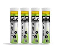 SiS Hydro Electrolyte Tablets - Effervescent Hydration - Virtually Calorie-Free - Informed-Sport Certified - Dissolves in 500ml Water - 20 Tabs Per Tube (4 Tubes, Pineapple & Mango)