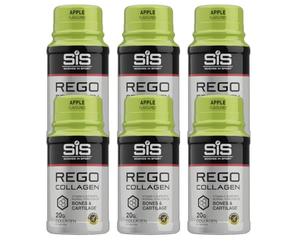 SIS REGO Collagen Shot - Apple Flavour - 20g Bovine Collagen - Supports Bones, Joints & Muscle Recovery - Single-Serve Convenience (6 x 20g Bottles, Apple)