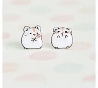 sis-woner Love cat's claw earrings magnet ear clip cute hamster student sweet girl decorative earrings-W_A