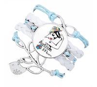 Sisadodo Autism Bracelet for Kids Women Men Mom Autism Awareness Products Jewelry for Autism Birthday Christmas Gifts from Daughter Son Blue