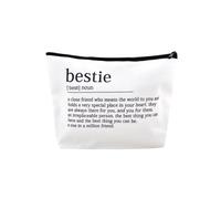 Sisadodo BFF Friendship Birthday Gifts for Friends Best Friends Graduation Gifts for Soul Sister Travel Cosmetic Storage Pouch Gift Makeup Bag for Bestie Friend BFF Zipper Travel Toiletry Pouch
