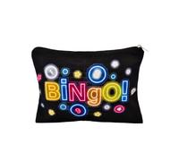 Sisadodo Bingo Lovers Travel Toiletry Bag for Women Men Makeup Cosmetic Storage Bag for Gambling Player Lover Small Neon Bingo Dabber Pouch for Casino Lovers Christmas Birthday Gifts Bag for Gambler