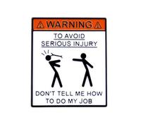 Sisadodo Birthday Gifts for Colleague Coworker Gag Christmas Gifts for Boss Manager Don't Tell Me How to Do My Job Letter Enamel Pin Brooch for Women Men Funny Office Badge Accessory for Bags Jackets
