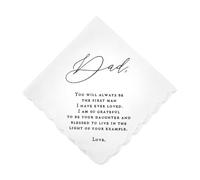 Sisadodo Birthday Gifts for Dad Father Thank You Appreciation Gifts for Daddy Wedding Accessories for Father of the Groom Bride Mens Cotton Handkerchief for Wedding Party Flower Patterned Hankies