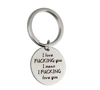 Sisadodo Boyfriend Girlfriend Husband Wife Keychain Gifts I Love Fucking You Key Chain Ring Couple Birthday Christmas Gifts for Him and Her