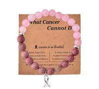 Sisadodo Breast Cancer Awareness Gifts for Women What Cancer Cannot Do Bracelet for Cancers Patient Christmas Encouragement Gift, S, Stone, no gemstone