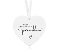 Sisadodo Dad Memorial Gifts for Men Women Keeping Making Him Proud Ceramic Hanging Ornament for Grave Inspirational Bereavement Sympathy Gift for Loss of Dad Remembrance Gifts for Him Her