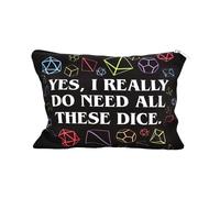 Sisadodo DND Dice Bag for Men Women Yes I Really Do Need All These Dices Dungeons and Dragons Storage Bags D&d Dungeon Master Zip Organiser Pouch for D4 D6 D20 Dice Bags for Role Playing Game