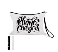 Sisadodo Electronics Accessories Storage Bag for Backpack Travel Tech Accessory Bag Organiser for Earphones Plug Portable Electronic Zip Lock Storage Pouch for Women Men with Silicone Cable Ties 3PCS