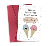 Sisadodo Get Well Soon Cards for Women Men F-ck Cancer Rude Greeting Gift Card for Best Friend Heartfelt Recovery Gifts for Teenage Girls Boys Funny Get Well Soon Gifts for Cancer Fighter