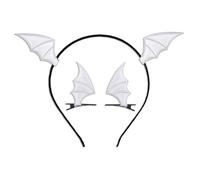 Sisadodo halloween Witch Hair Bands for Women Girls Bat Wings Headband for halloween Costume Accessories Set for Party Decorations Silver Devil Wings Hair Bands for Teens Adult 3PCS