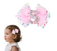 Sisadodo Happy Birthday Bow Hair Clips for Teen Girls 5 Year Old Girl Birthday Party Decorations for Daughter Niece Sweet Hair Bow Pin for 5th Little Girls Accessories for Teen Girl