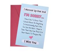 Sisadodo I'm Sorry Card for Him Her Apology Gifts Card for Girlfriend Boyfriend Forgive Me Cards for Husband Wife Apology Greeting Cards I Messed Up Bad and I'm Sorry Gift for Men Women