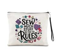 Sisadodo Knitting Accessories Organiser Bag for Crochet Lover Crocheting Storage Bags for Women Knitter Multifunctional Portable Small Toiletry Travel Gift Bag for Friends Knitting Lovers with Lanyard