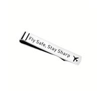 Sisadodo Long Distance Relationship Gifts for Boyfriend Husband Pilots Birthday Gifts for Best Friends Aviation Graduation Gift for Son Nephew Fly Safe Stay Sharp Plane Accessory Tie Bar Clip for Men