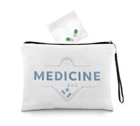 Sisadodo Medical Storage Bag for Women Men Portable Medical Zipper Pouch Bags for Meds First Aid Kit Mutifunctional Travel Medication Organiser Bag for Luggage Suitcase with Small Clear Pill Bag 2PCS