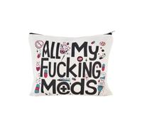 Sisadodo Medication Medical Bag Organiser for Women Men Funny Medicine Storage Bag Zip Organiser Pouch Funny Medication Travel Zip Lock Pouch Bag Storage Pouches Pills Prescription Heal Meds Bags