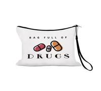 Sisadodo Medicine Bag Organiser for Holiday Flight Portable Medical Zipper Pouch Bags for Meds Pills First Aid Kit Travel Medication Organiser Bag for Luggage Suitcase with Anti Loss Hand Strap