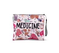 Sisadodo Medicine Storage Bag Organiser for Women Men Portable Medical Zipper Pouch Bags for Meds First Aid Kit Mutifunctional Travel Medication Anti-loss Hand Strap Organiser Bag for Luggage Suitcase
