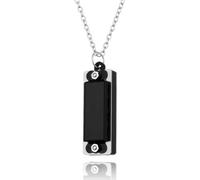Sisadodo Mini Harmonica Pendant Necklace for Women Men Daughter Son Birthday Graduation Gift for Harmonica Player Harmonicas Necklace, S, Stainless Steel, No Gemstone