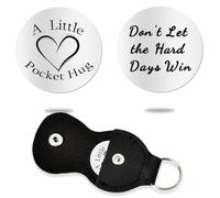 Sisadodo Pocket Hug Token Long Distance Relationship Keepsake Gifts for Son Daughter Birthday Christmas Gifts for Women Men, Dont Let the Hard Days Win, S