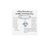 Sisadodo Something Blue for the Bride Wedding Bouquet Charm for Bridal Shower Accessory Wedding Gifts for Bride to Be with Gift Card