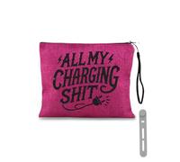 Sisadodo Travel Cable Organiser Bag for Trips Holidays Small Tech Essentials Pouch for Women Men Portable Electronics Accessories Zipper Storage Carry Bag for Cables with Silicone Cable Ties