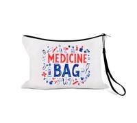 Sisadodo Travel Medical Bag Organiser for Handbag Backpack Portable Travel Medication Zipper Storage Bags for First Aid Kit Multifunctional Small Medicine Pouch Bag for Pills Meds