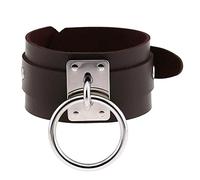 Sisakey leather bracelet Black Leather Wristband Cuff Bracelet Goth Gothic Punk Women Men Metal Armbands Wrist Jewelry Accessories