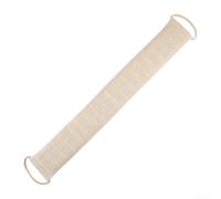 Sisal Back Washer Shower Strip for Dead Skin Removal - Ergonomic Long Body Brush with Hanging Loop - Dual Texture Bath Towel for Men Women - Beige 68.5x9cm