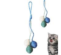 Sisal Ball Cat Scratcher - Sisal Ball Hangable for Cat Scratching, Cat Scratching Ball, Comfortable Interactive Ball Toys Built in Ring Tone, Multifunctional Relaxing Game for Pet Shop, Cattery