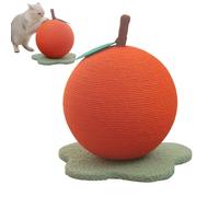Sisal Ball Cat Scratcher,Sisal Orange Shaped Cat Toy, Scratching Toy | Orange Shaped for Kitten Boredom Relief Playtime Activity Entertainment Exercise Enrichment Stimulation Pets Natural Mater