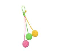 Sisal Ball for Cats, Cat Toys, Entertaining, Wear-resistant, Furniture Protector, Exercise, Hanging Rope Ball for Kittens, Pink Yellow Green