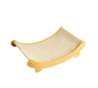 Sisal Cat Chair Cat Scratching Pad,Wooden Scratcher Lounge Chair,Portable Kitten Sleeping Nest Bed(original color,39x32cm)
