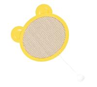SISAL Cat Dump Pad, Cartoon Furniture with the Bear Mat with the Interior Cat Ball (Yellow)